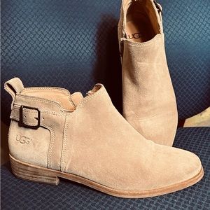 UGG Women’s Kelsea Suede Ankle Boots USA Size 9 Tan Bootie Shoes